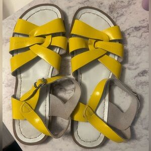 Salt water sandals by Hoy-size 10 yellow